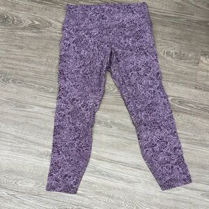 Lululemon Floral Purple Capri length Leggings